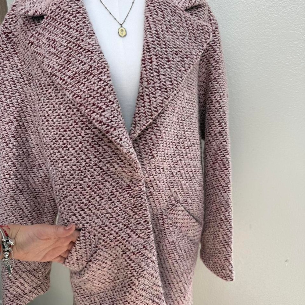 Bershka Textured Knit Coat – Size M/L‎ - Picture 3 of 7